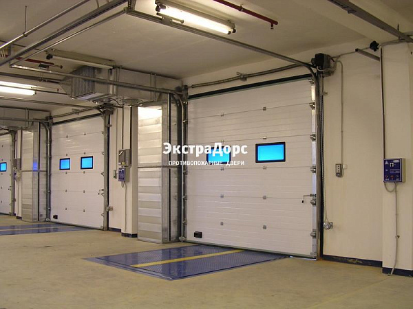 Подъемные автоматические противопожарные ворота с окнами в Наро фоминске  купить