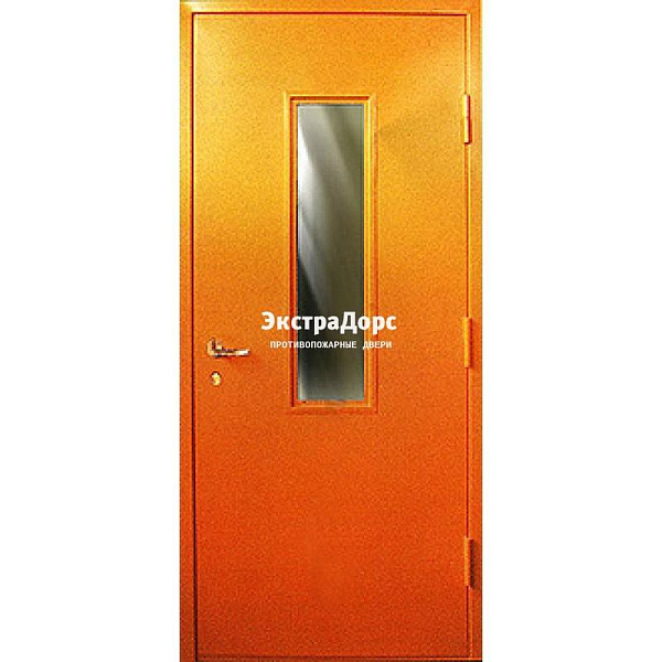 Противопожарная дверь анти-дым оранжевая со стеклом в Наро фоминске  купить