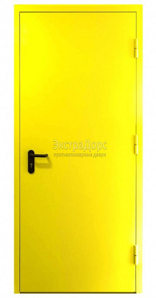 Противопожарная дверь EI 45 желтая дымогазонепроницаемая металлическая в Наро фоминске  купить