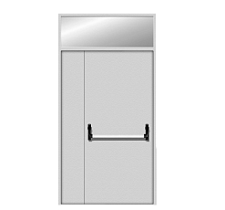 Противопожарная эвакуационная дверь с фрамугой