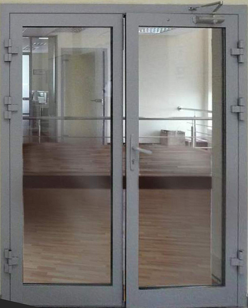 Противопожарная дверь EIS 15 двупольная алюминиевая в Наро фоминске  купить